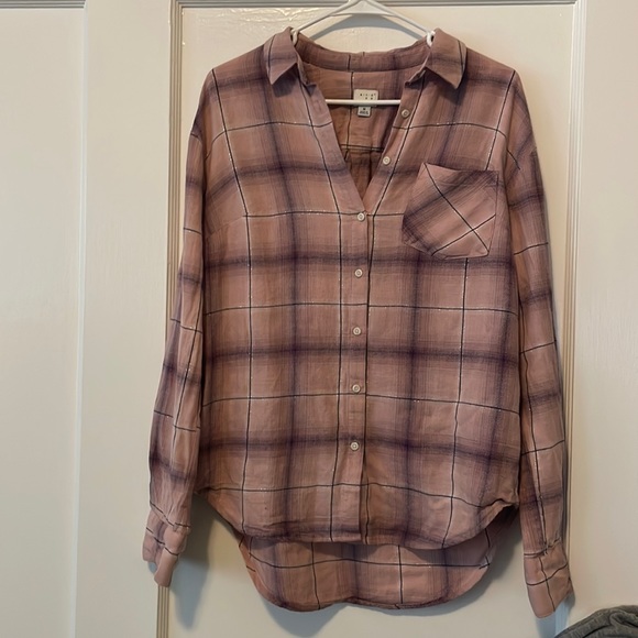 A NEW DAY flannel button up - Picture 1 of 3